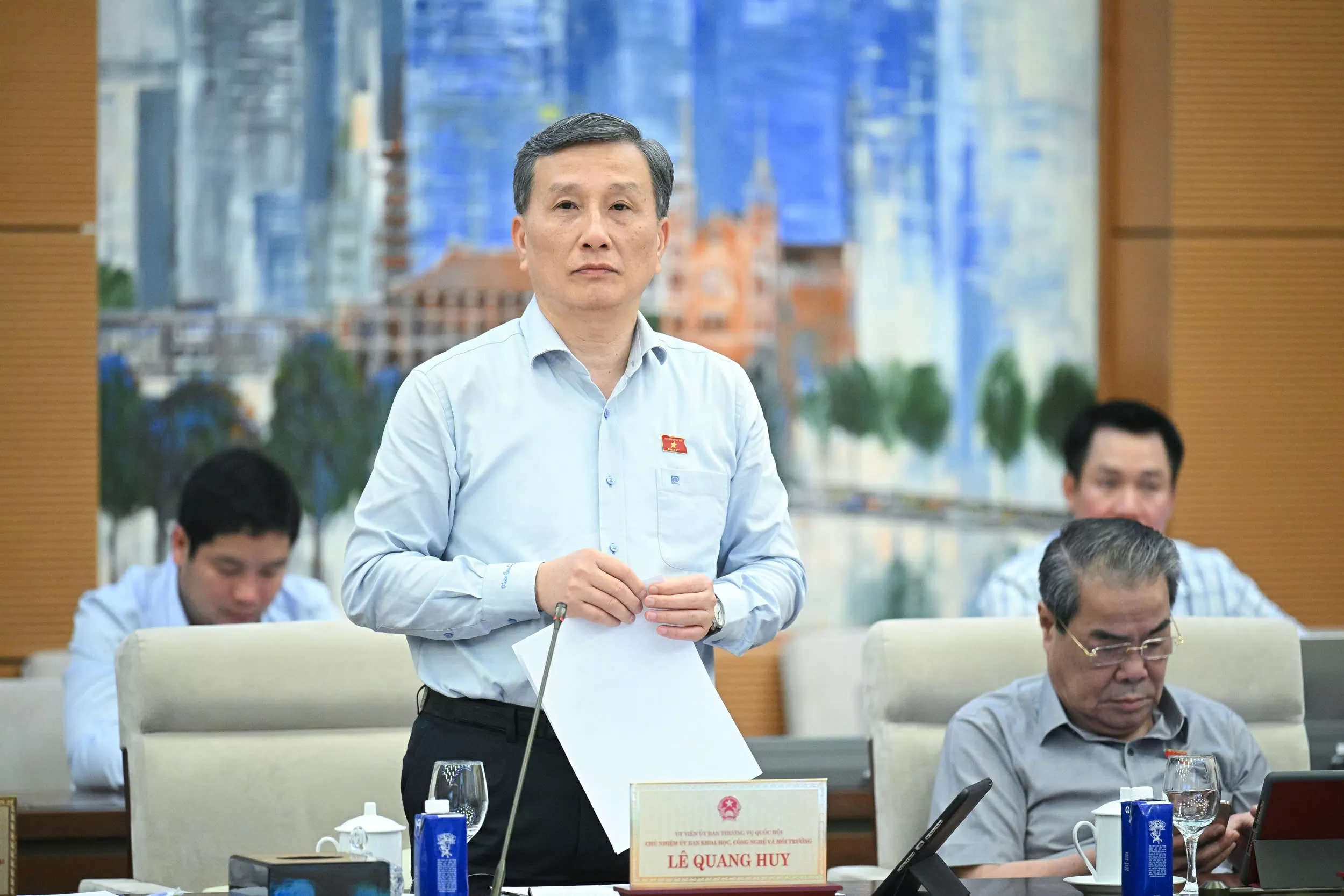 Chủ nhiệm Uỷ ban Khoa học, Công nghệ và Môi trường Lê Quang Huy. (Nguồn: Quốc hội)