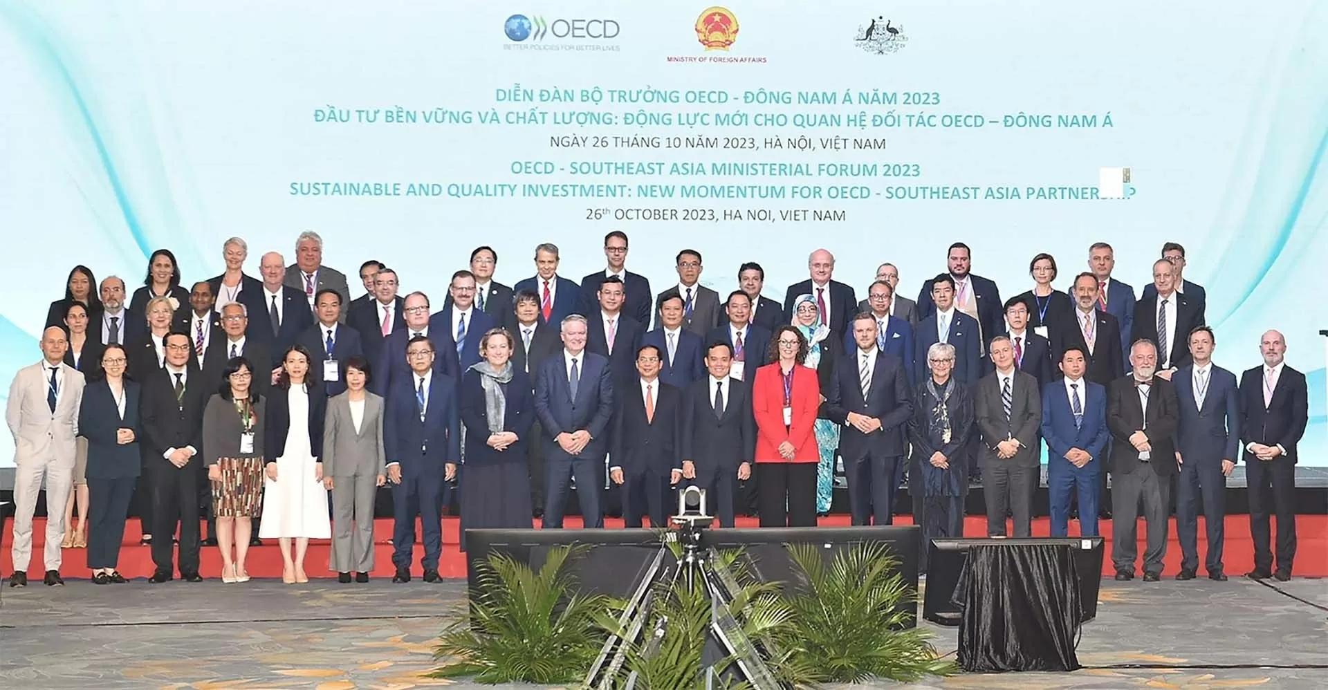 Việt Nam đăng cai tổ chức Diễn đàn Bộ trưởng OECD-Đông Nam Á năm 2023 tại Hà Nội. (Ảnh: BC)