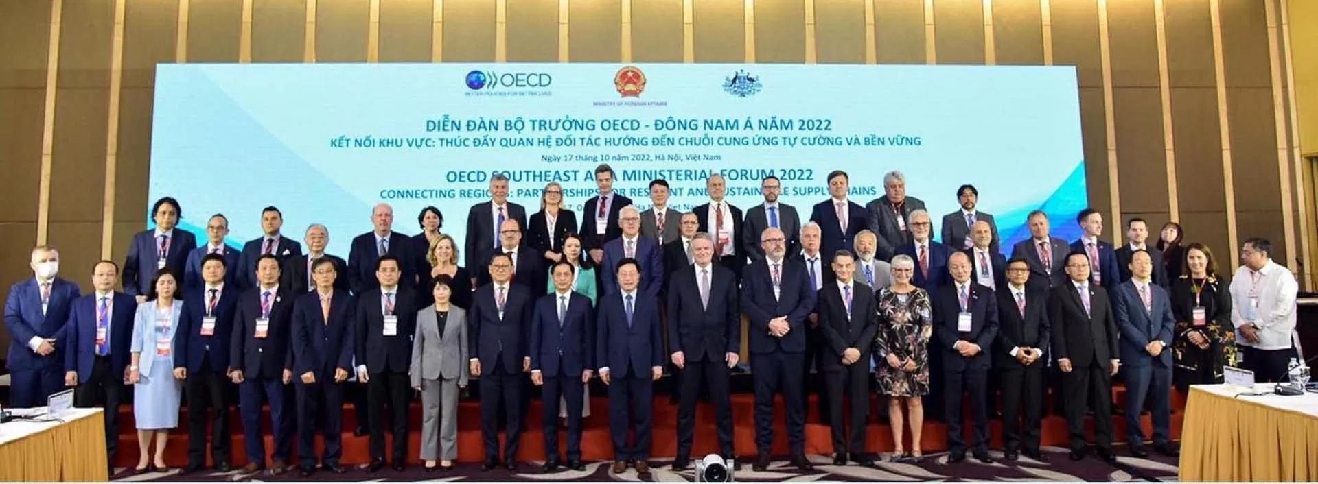 Việt Nam chủ trì Diễn đàn Bộ trưởng OECD-Đông Nam Á năm 2022 tại Hà Nội. (Ảnh: BC) Việt Nam chủ trì Diễn đàn Bộ trưởng OECD-Đông Nam Á năm 2022 tại Hà Nội. (Ảnh: BC)