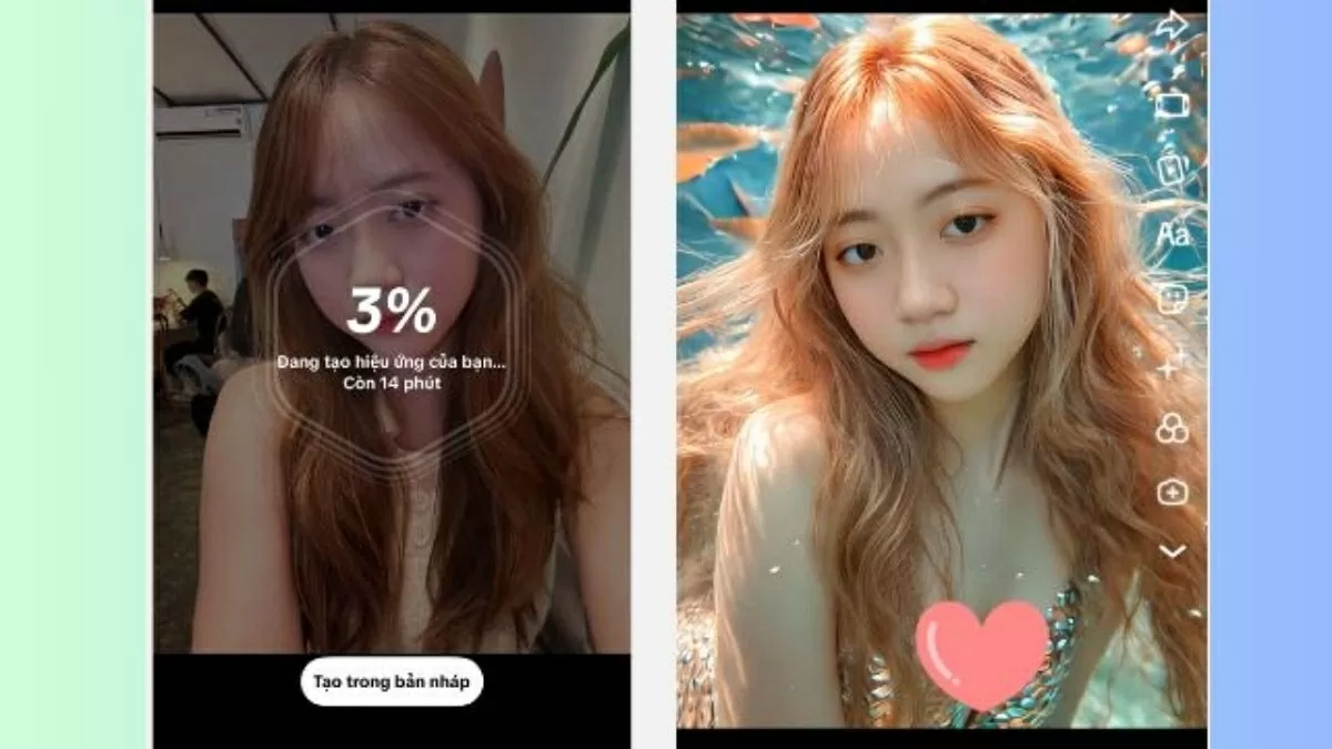 Đợi vài giây để TikTok xử lý.