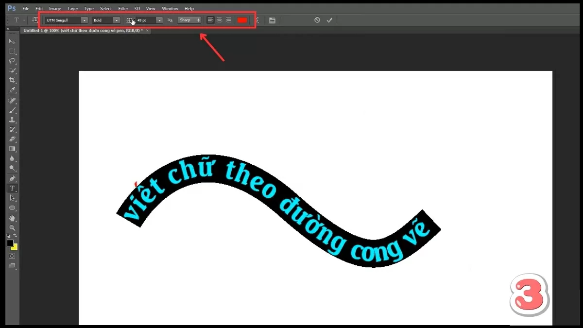 Chỉnh lại font chữ, màu sắc và kích thước.