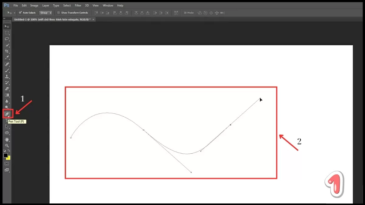Chọn công cụ Pen Tool. Chọn công cụ Pen Tool.
