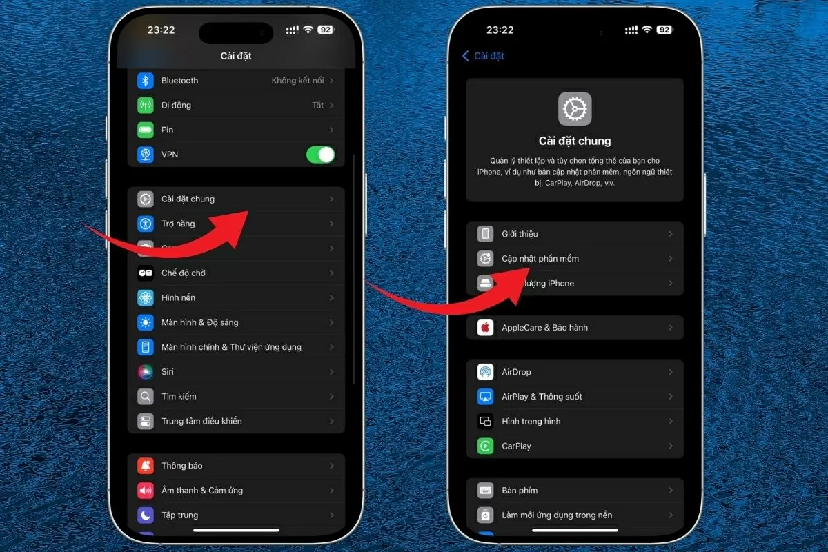 Khởi động lại máy và cập nhật iOS.