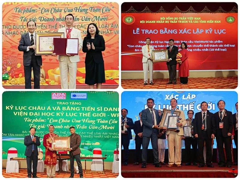 “Con cháu vua Hùng toàn cầu Giáo sư danh dự - Kỷ lục gia thế giới Trần Văn Mười: Người con xứ Thanh lan tỏa văn hóa Việt ra thế giới bằng thơ ca