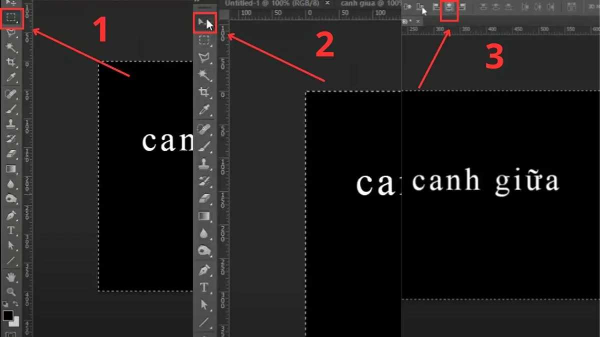 Chọn công cụ Rectangular Marquee Tool (phím tắt M). Chọn công cụ Rectangular Marquee Tool (phím tắt M).