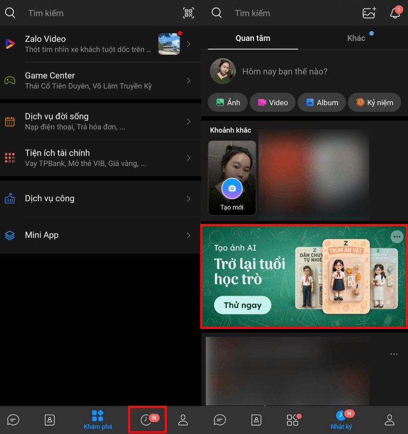 Mở ứng dụng Zalo.