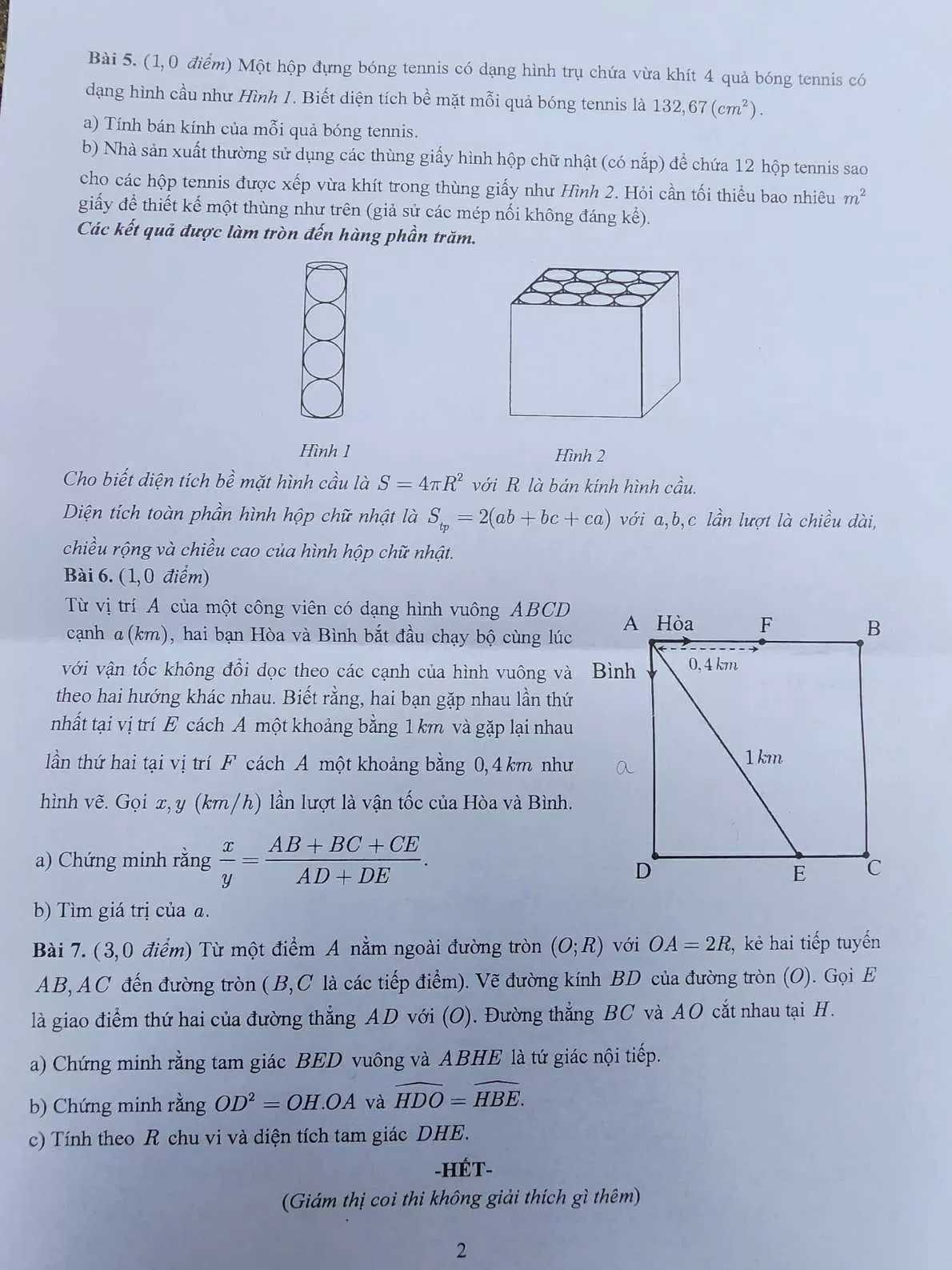 Đáp án và đề thi môn Toán vào lớp 10 tại TP. Hồ Chí Minh năm 2025 Đáp án và đề thi môn Toán vào lớp 10 tại TP. Hồ Chí Minh năm 2025