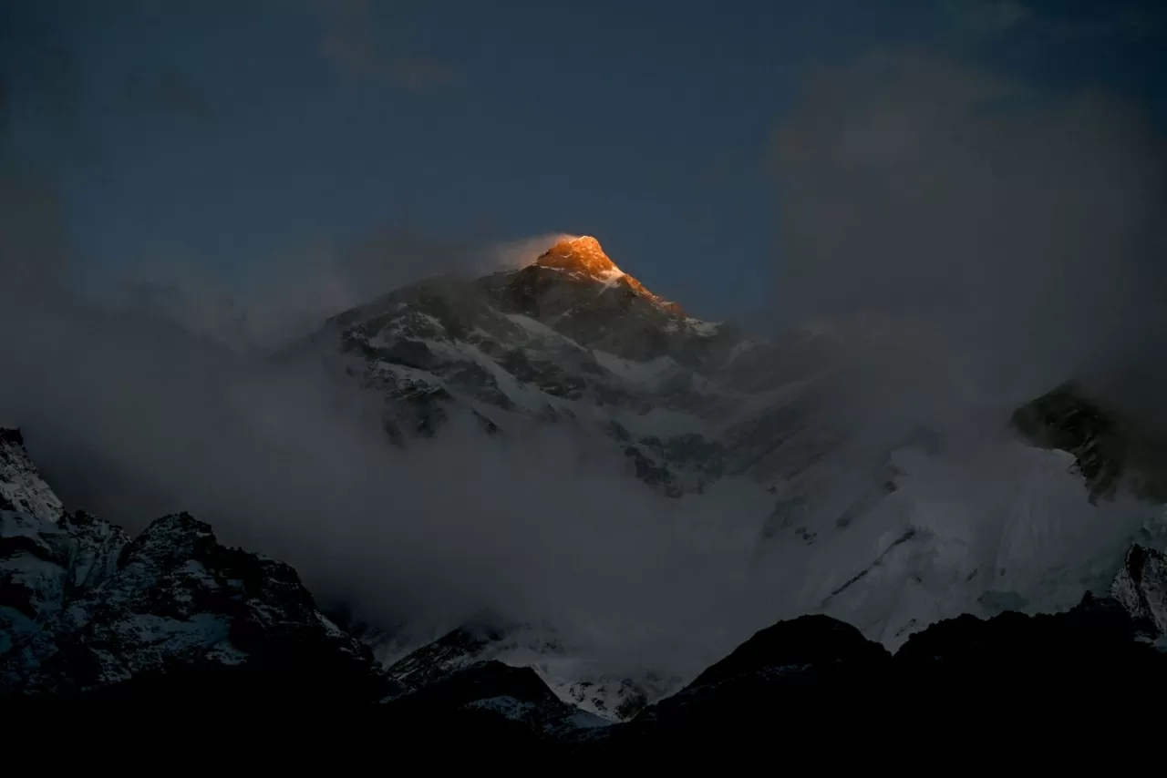 Đỉnh phía Bắc của núi Annapurna I được nhìn thấy từ Myagdi, Nepal, vào thứ Hai, ngày 2/6. (Nguồn: AFP)