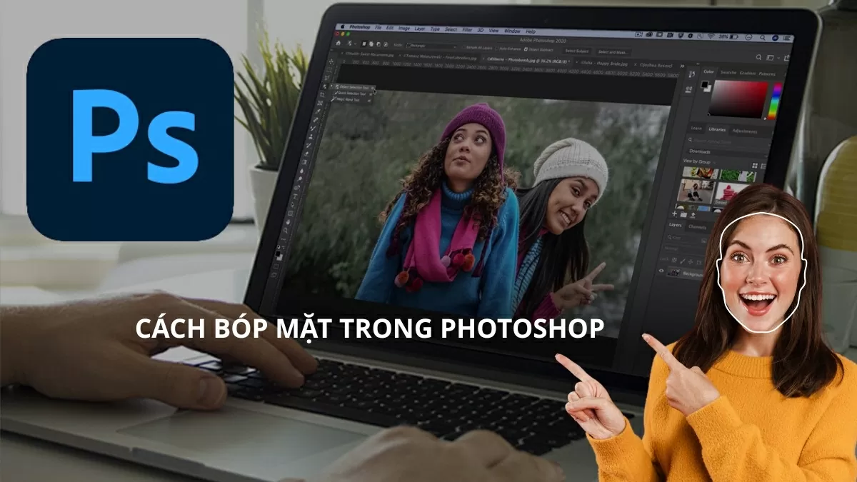 Cách bóp mặt trong Photoshop đơn giản và dễ dàng. Cách bóp mặt trong Photoshop đơn giản và dễ dàng.