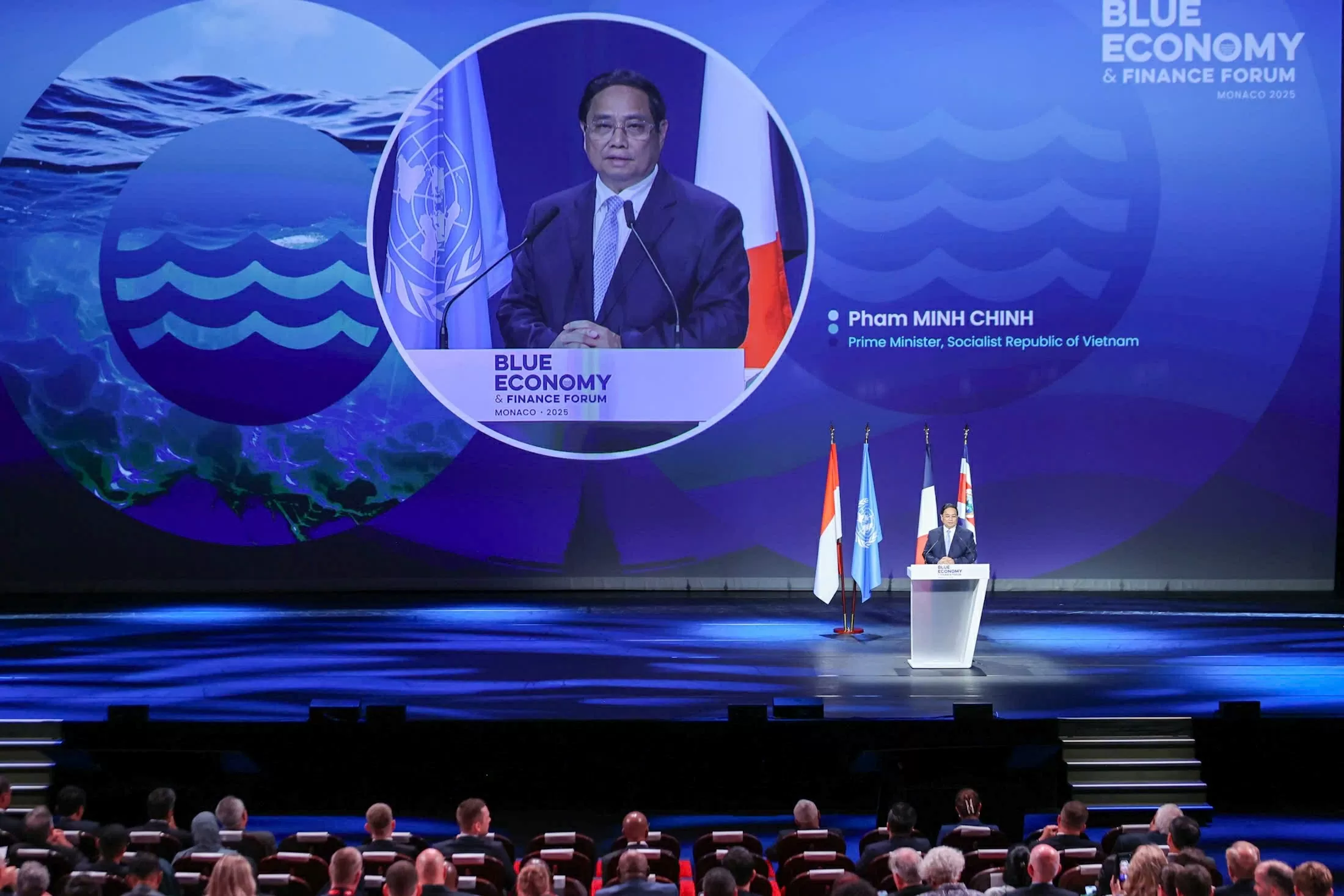 Thủ tướng Phạm Minh Chính bắt đầu các hoạt động tại Hội nghị Đại dương Liên Hợp Quốc