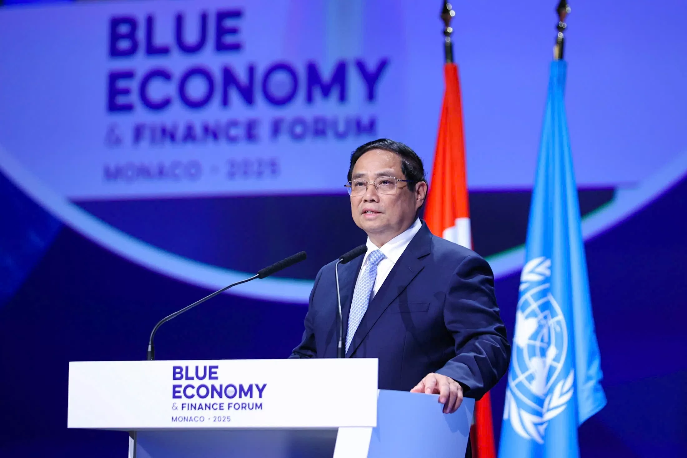 Thủ tướng Phạm Minh Chính bắt đầu các hoạt động tại Hội nghị Đại dương Liên Hợp Quốc