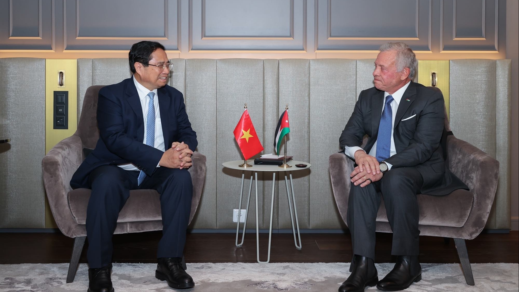 thu tuong pham minh chinh hoi kien quoc vuong jordan abdullah ii bin al hussein