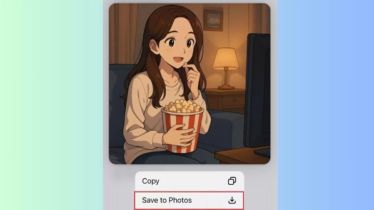 Chọn Save to Photos để lưu vào máy.