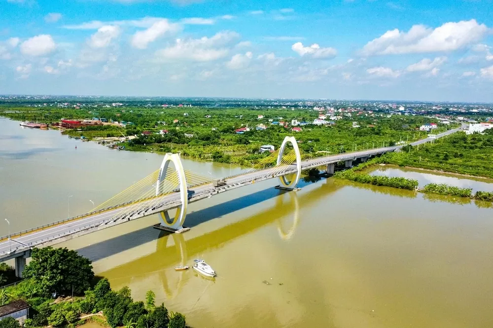 Cầu Quang Thanh kết nối huyện An Lão (Hải Phòng) và huyện Thanh Hà (Hải Dương). (Nguồn: Báo Đầu tư)