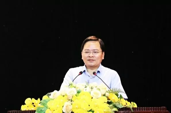 Bí thư Tỉnh ủy Bắc Ninh Nguyễn Anh Tuấn phát biểu chỉ đạo tại Hội nghị. (Nguồn: Thương hiệu Công luận)