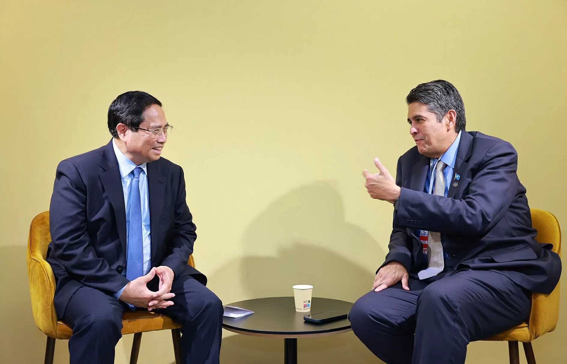 Thủ tướng Phạm Minh Chính gặp Tổng thống Palau Surangel Whipps Jr. - Ảnh: VGP/Nhật Bắc