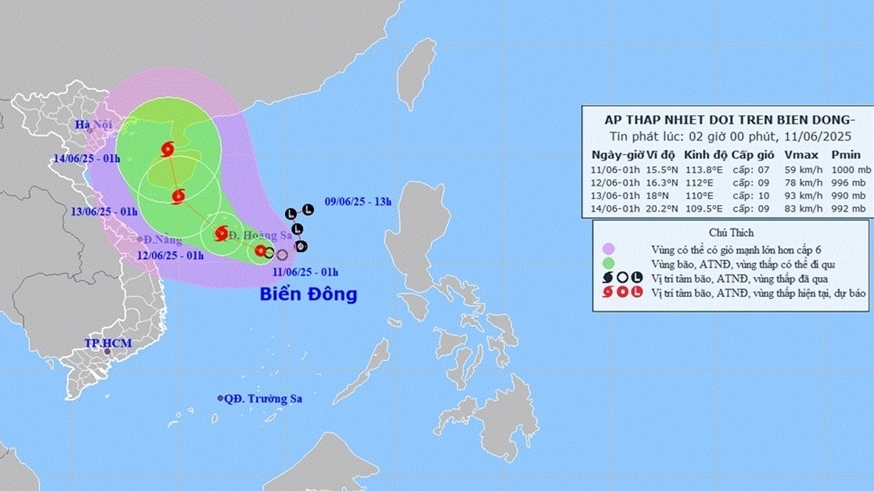du bao ap thap kha nang phat trien thanh bao tren bien dong gio cap 8 9 giat cap 11 den 13