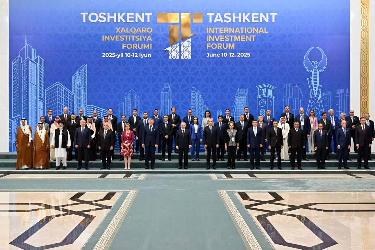 Uzbekistan đón nhiều nguyên thủ tham dự Diễn đàn Đầu tư quốc tế Tashkent lần thứ tư, ngày 10/6/2025. (Nguồn: Văn phòng tổng thống Uzbekistan)