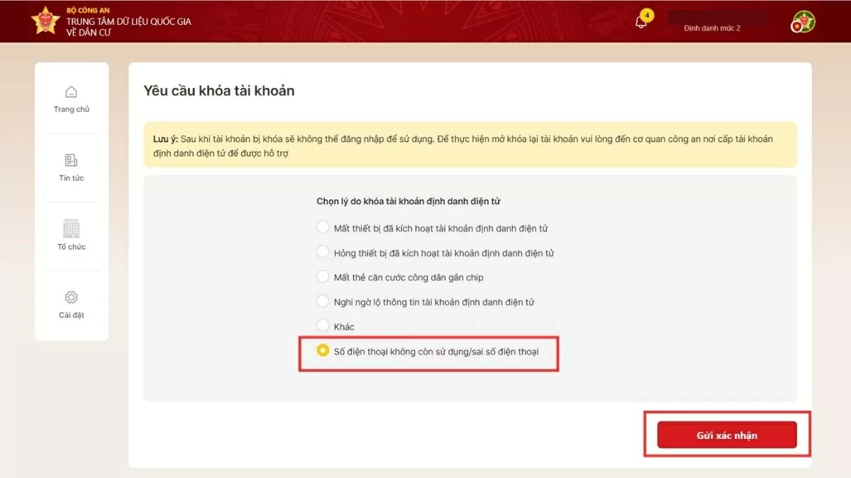 Chọn lý do cụ thể.