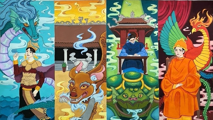 Tranh vẽ ‘Rực rỡ Việt Nam' được du hành nước Pháp