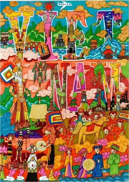 Tranh vẽ ‘Rực rỡ Việt Nam” được du hành ở nước Pháp