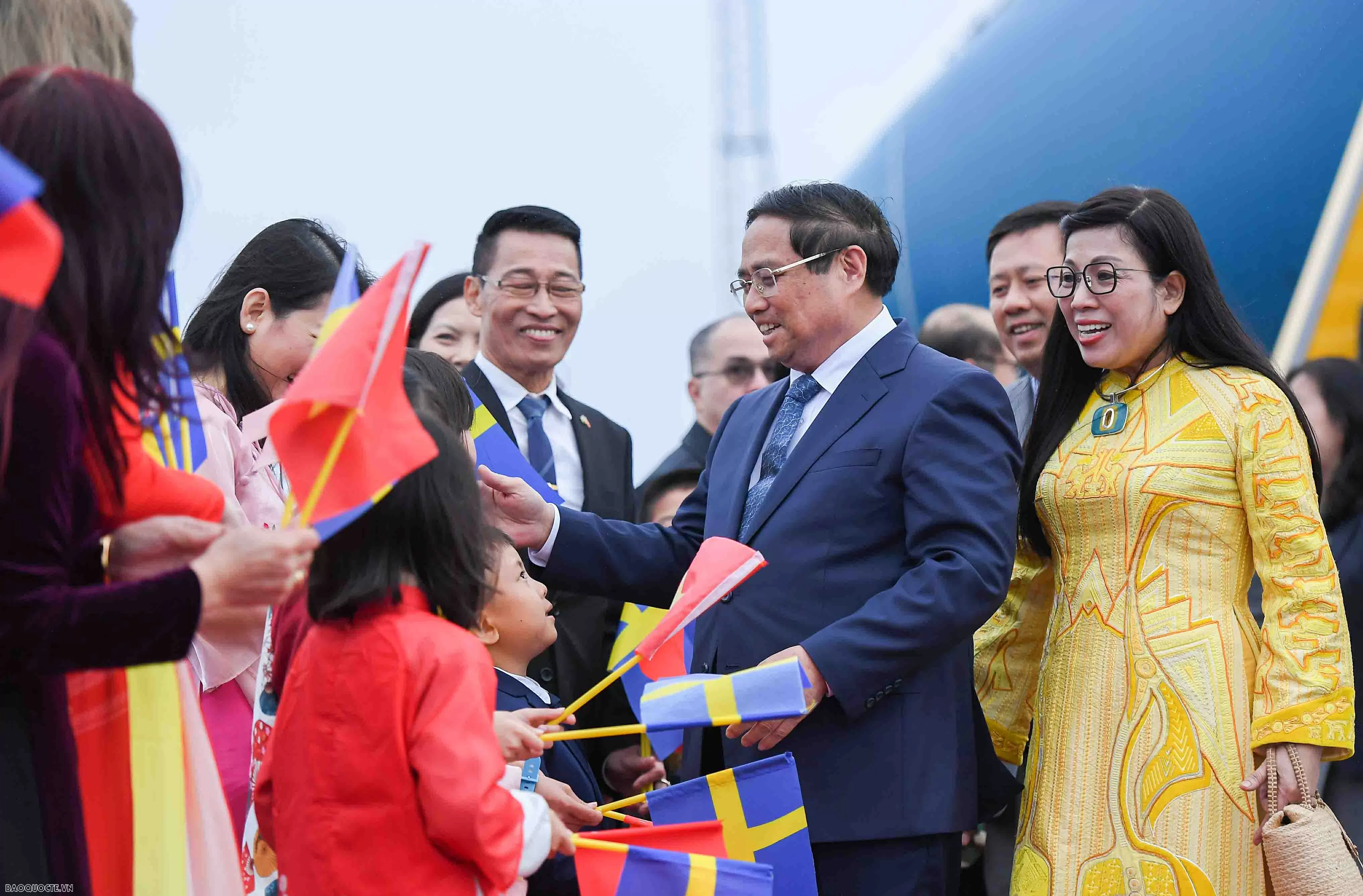 Thủ tướng Phạm Minh Chính và Phu nhân đến Stockholm, bắt đầu thăm chính thức Thuỵ Điển