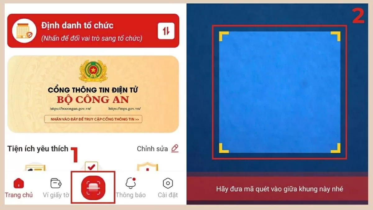 Chọn mục “Quét mã QR”.