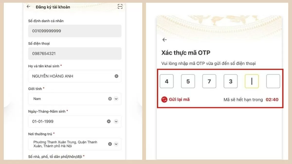 Kiểm tra thông tin sau khi quét mã.