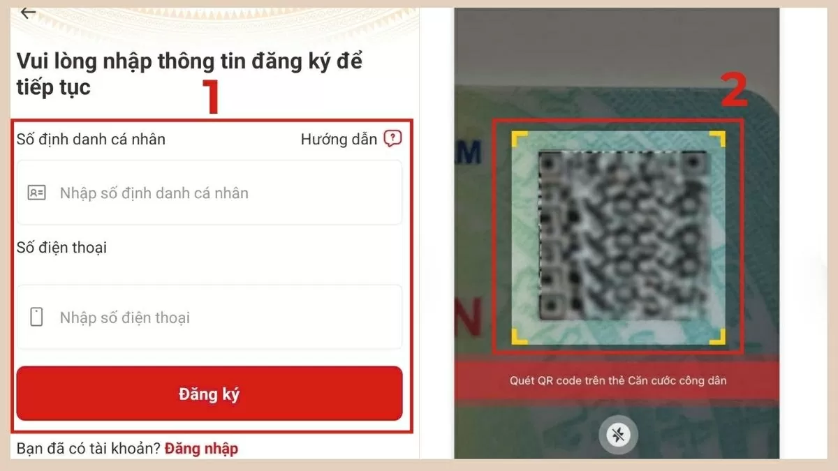 Mở ứng dụng VNeID.