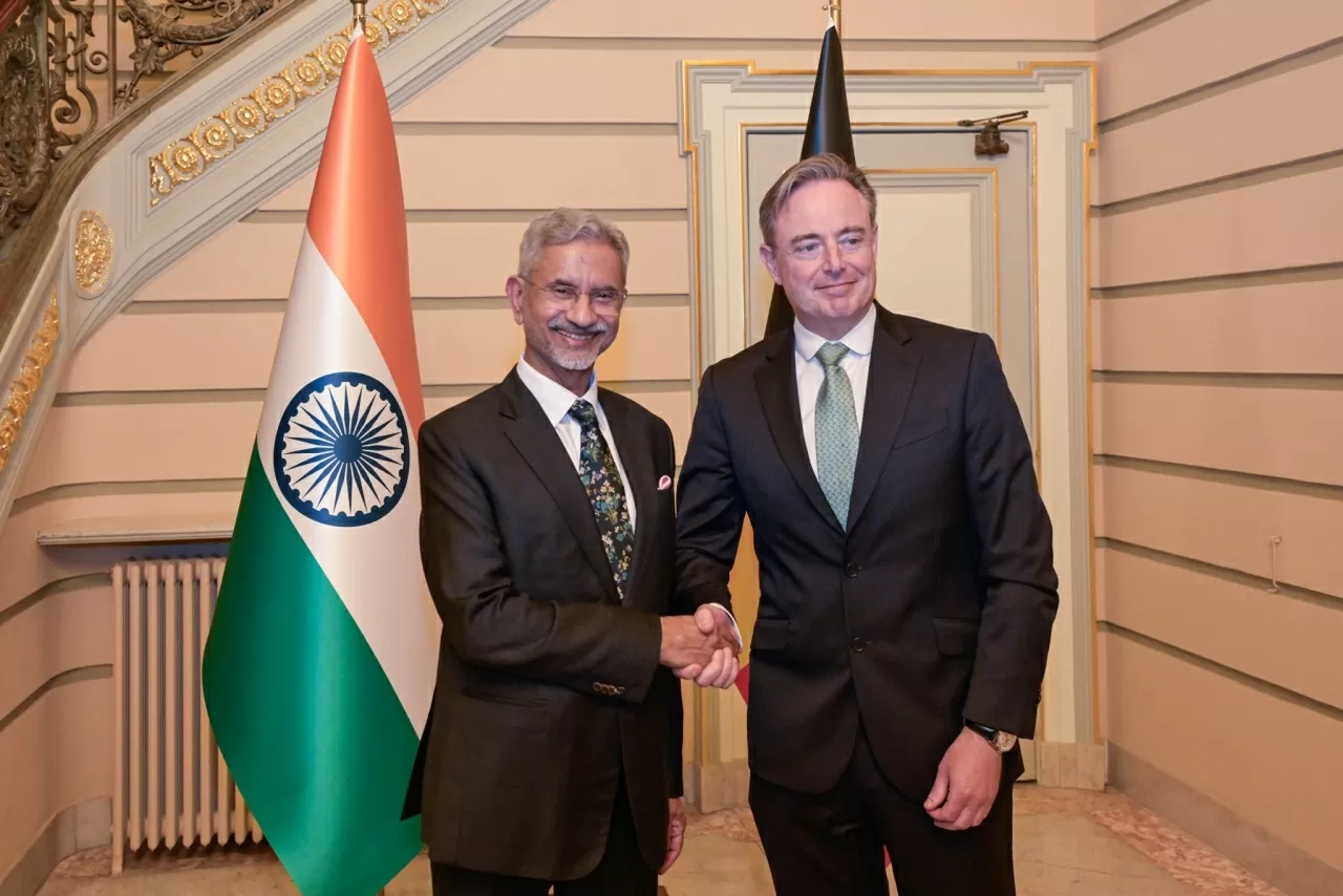 Ngoại trưởng Ấn Độ S. Jaishankar gặp Thủ tướng Bỉ Bart De Wever ngày 10/6/2025 tại Brussels, Bỉ. (Nguồn: X)