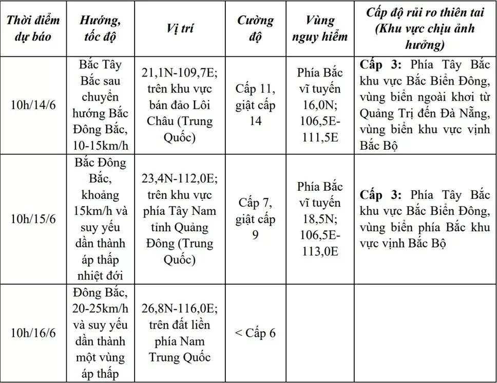 Tin bão khẩn cấp: