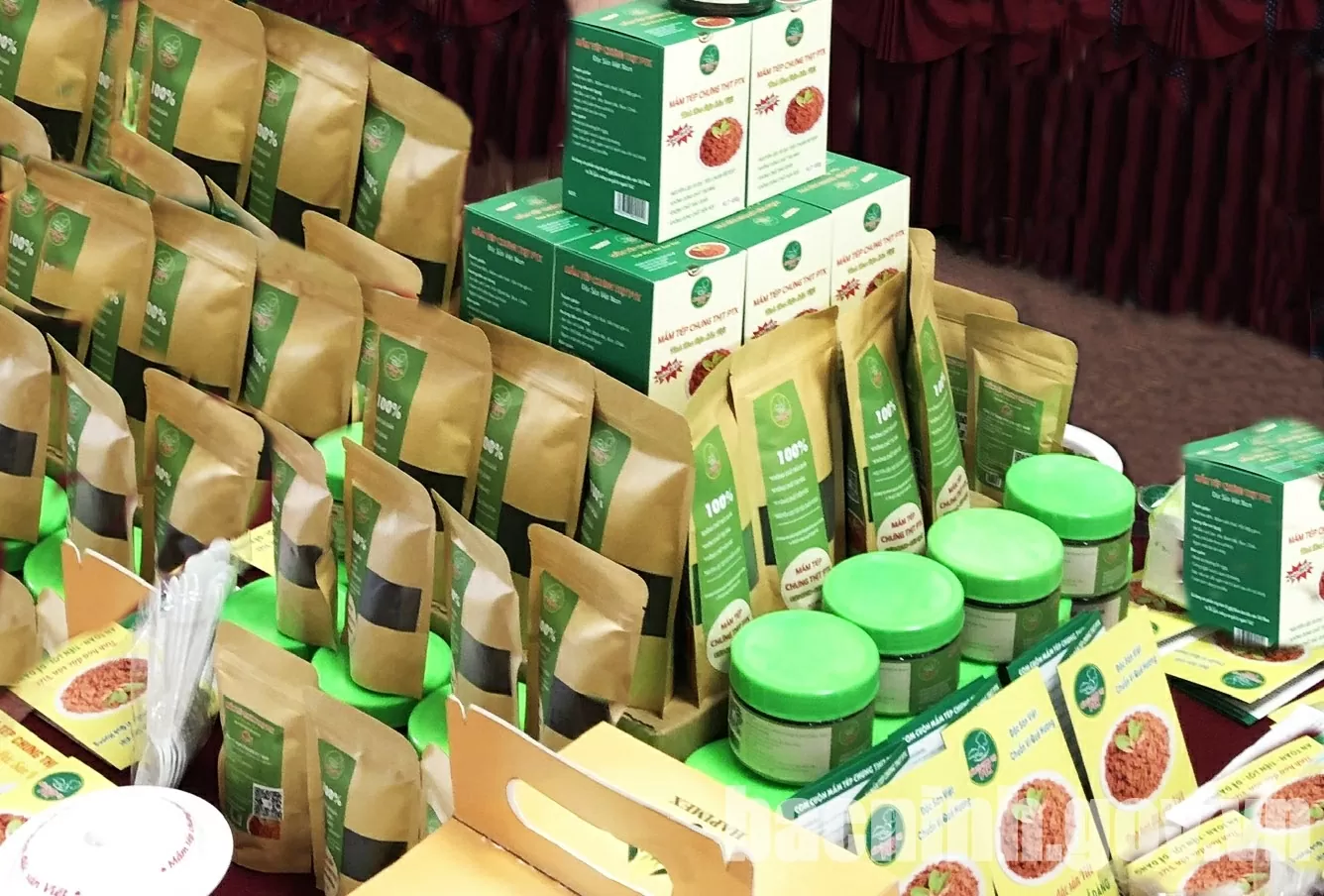 Sản phẩm thịt sào mắm ruốc PTK và mắm tép chưng thịt PTK của Công ty TNHH PTK 879 Việt Nam. (Nguồn: Cổng Thông tin điện tử Bắc Ninh) Sản phẩm thịt sào mắm ruốc PTK và mắm tép chưng thịt PTK của Công ty TNHH PTK 879 Việt Nam. (Nguồn: Cổng Thông tin điện tử Bắc Ninh)