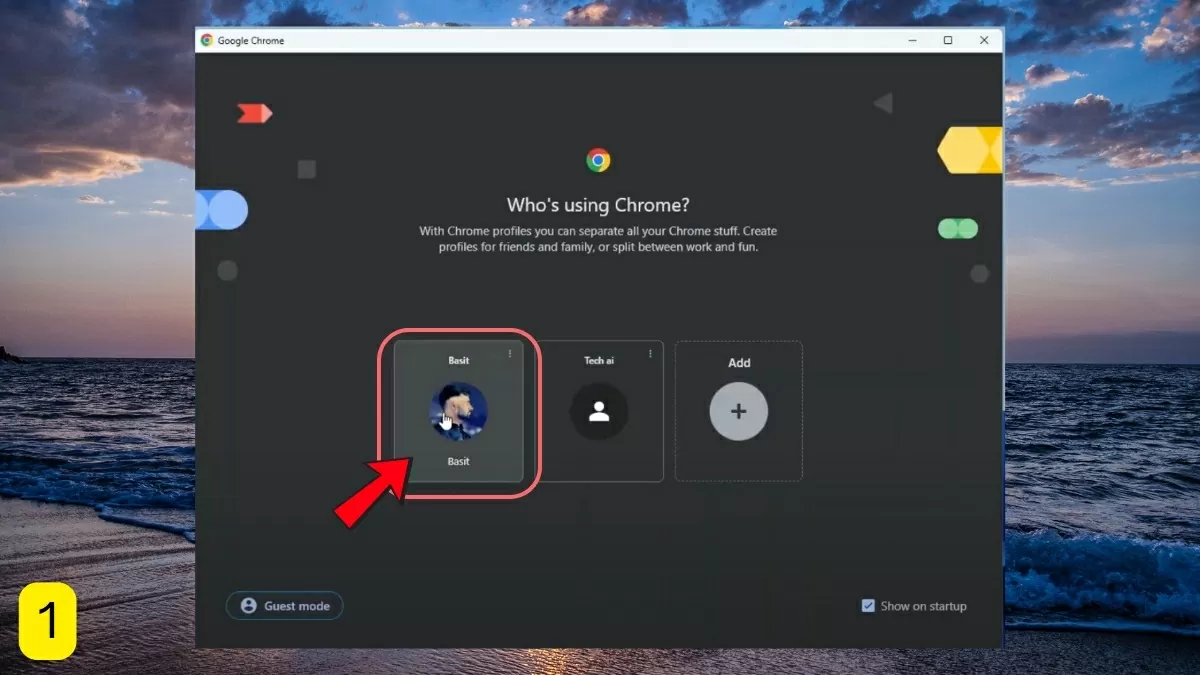 Mở Google Chrome bằng hồ sơ cá nhân. Mở Google Chrome bằng hồ sơ cá nhân.