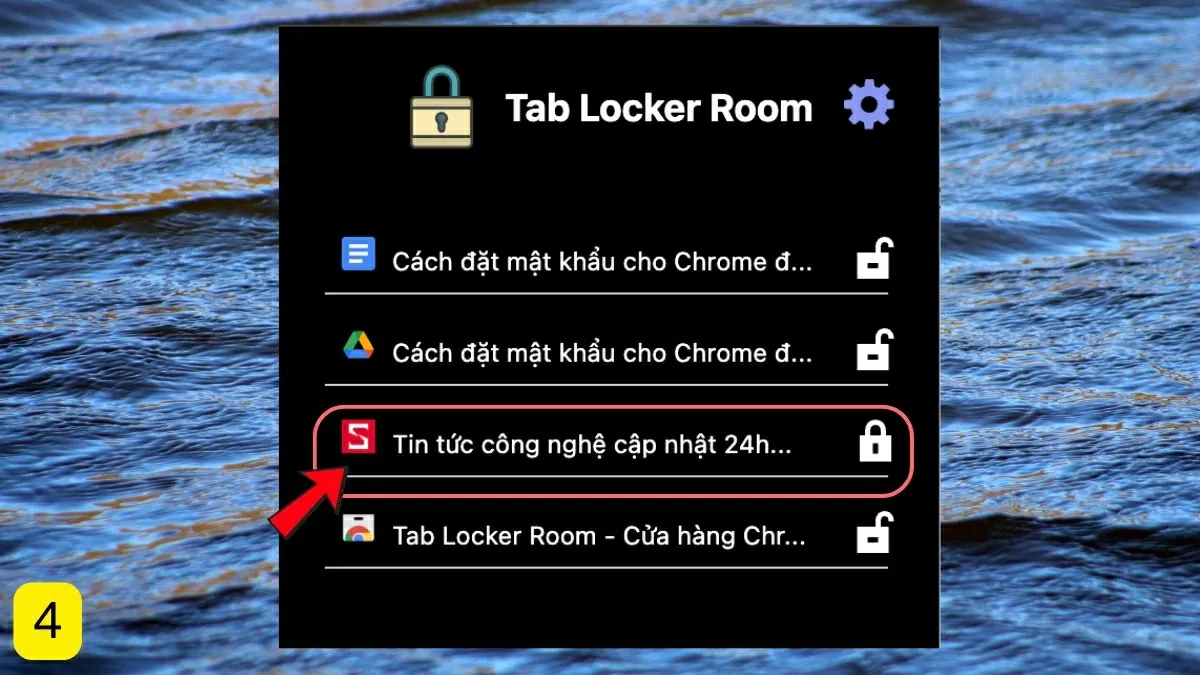 Nhấn vào biểu tượng ổ khóa. Nhấn vào biểu tượng ổ khóa.