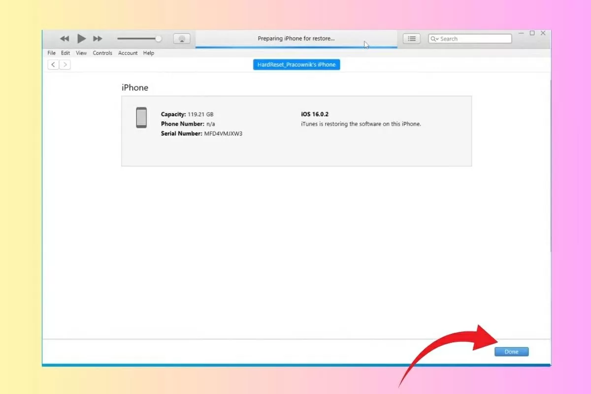 Chọn Done để xác nhận. Chọn Done để xác nhận.