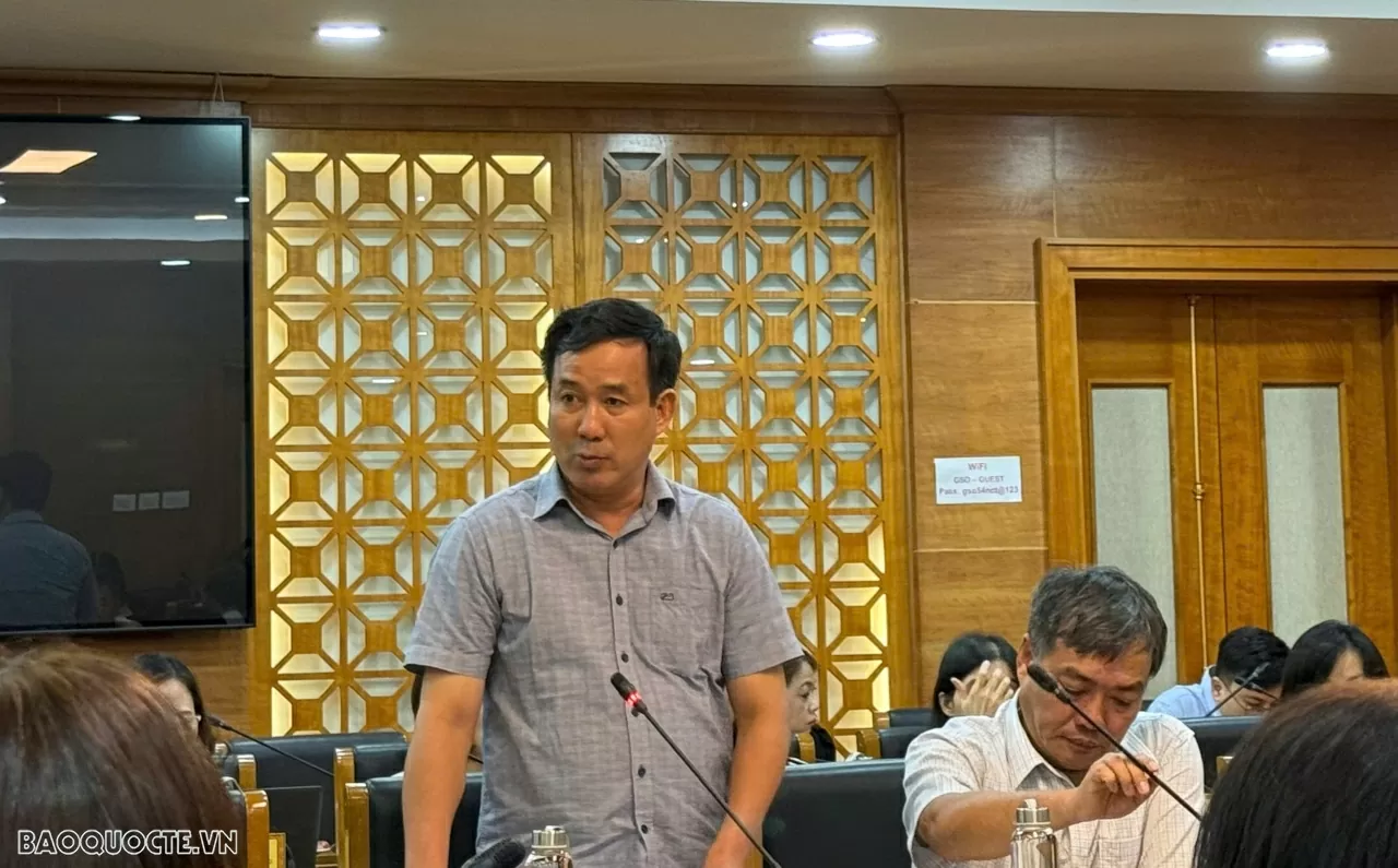 Phó Cục trưởng Cục Thống kê (Bộ Tài chính) Nguyễn Trung Tiến. (Ảnh: Gia Thành)