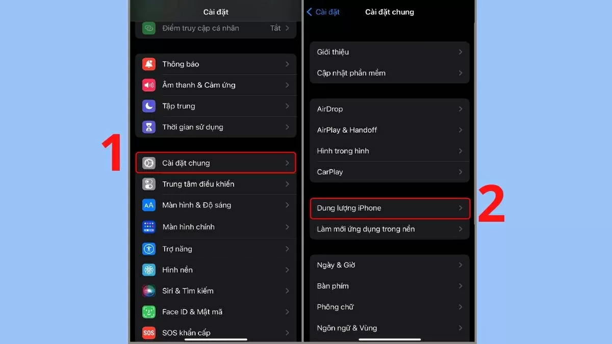 Mở ứng dụng Cài đặt (Settings) từ màn hình chính. Mở ứng dụng Cài đặt (Settings) từ màn hình chính.