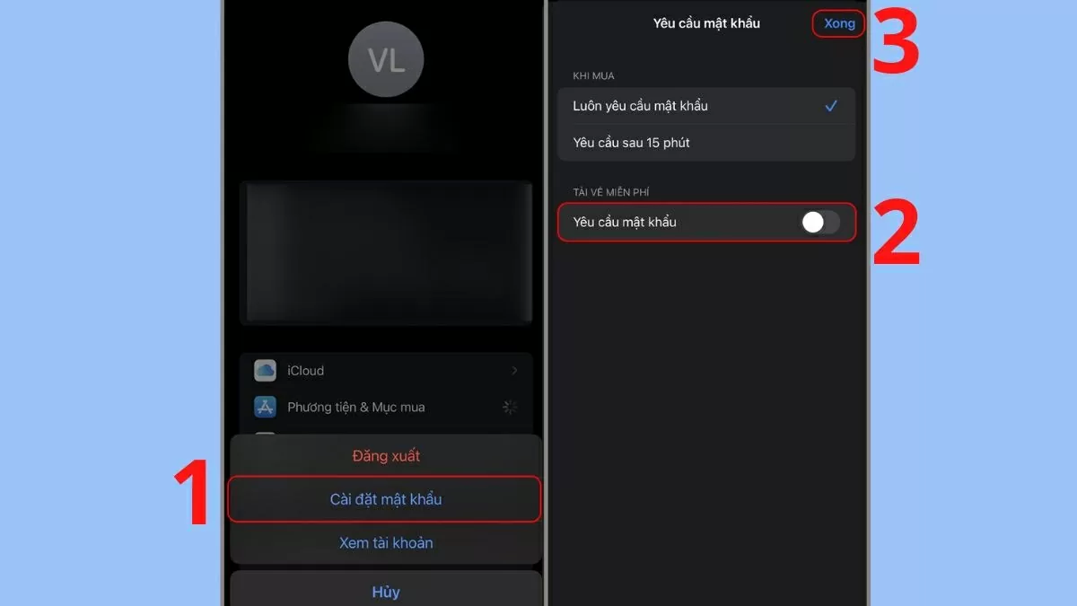 Nhấn vào Cài đặt mật khẩu (Password Settings). Nhấn vào Cài đặt mật khẩu (Password Settings).