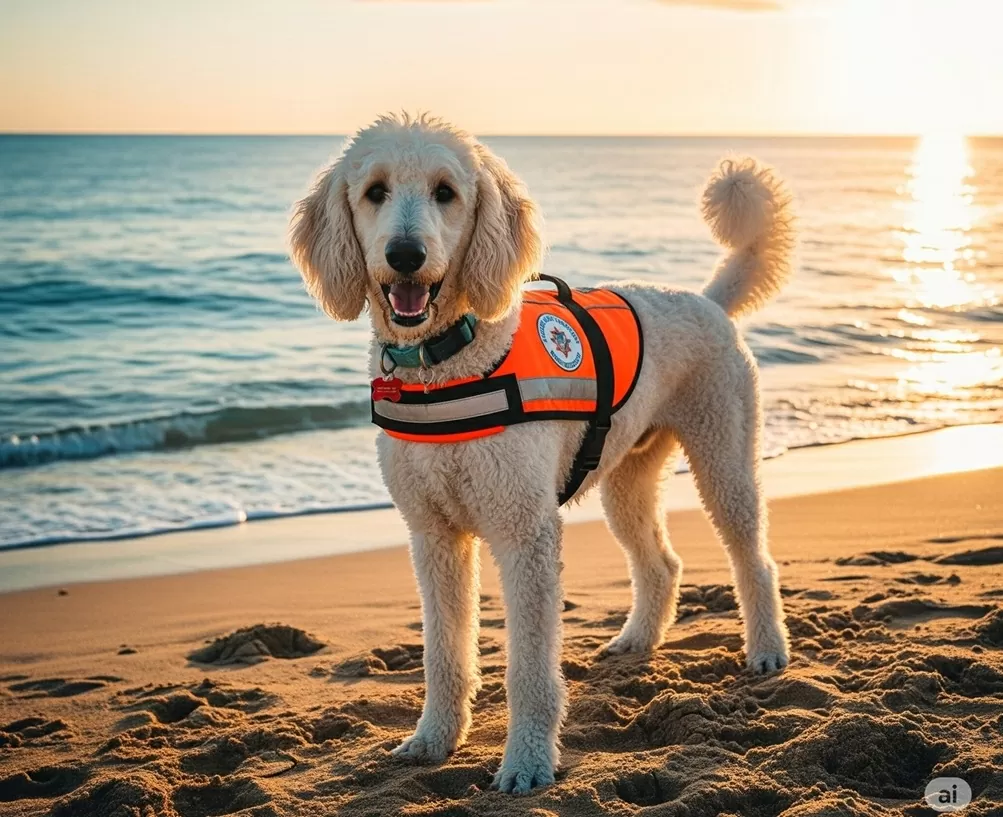 chú chó gia nhập đội cứu hộ biển