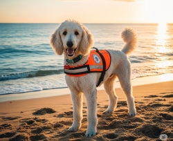 Tây Ban Nha: Chú chó Nilo gia nhập đội cứu hộ bãi biển