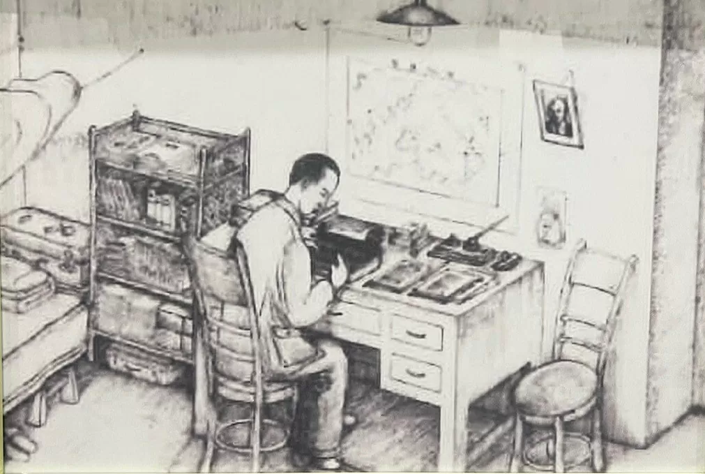 Bác Hồ làm việc tại Trụ sở chính của Hội Việt Nam Cách mạng Thanh niên.