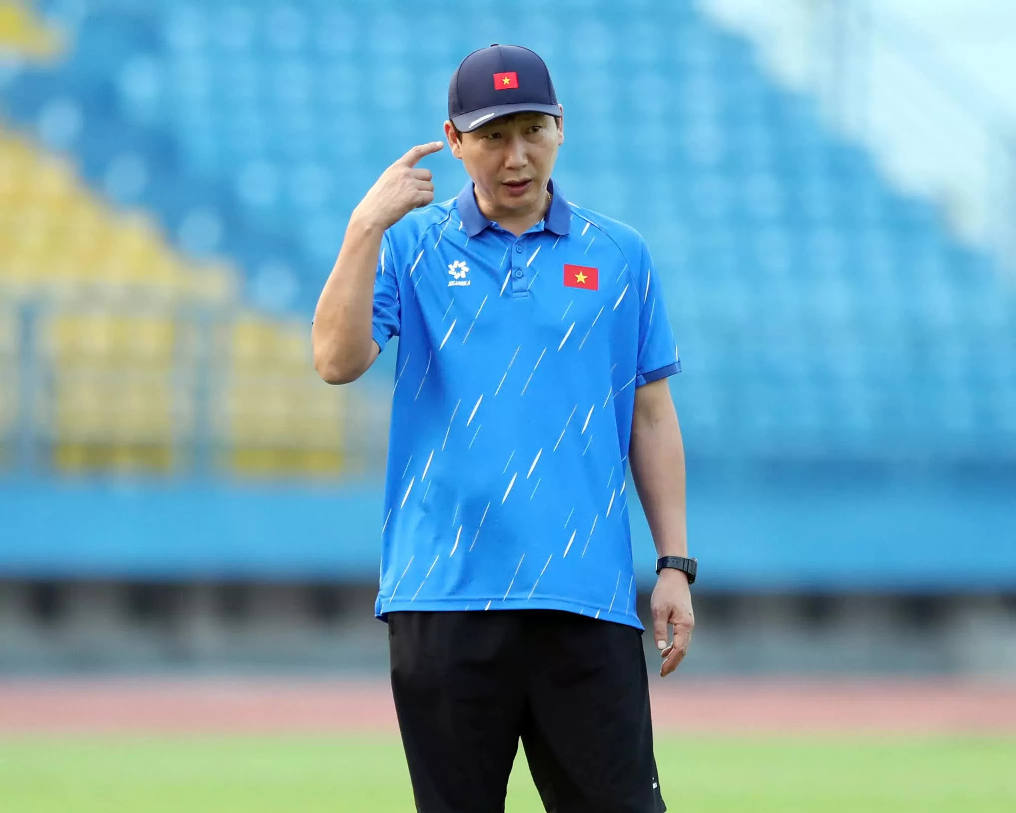 ‘Ván cờ ngược' của HLV Kim Sang Sik. (Ảnh;: Ngọc Linh) ‘Ván cờ ngược' của HLV Kim Sang Sik. (Ảnh;: Ngọc Linh)