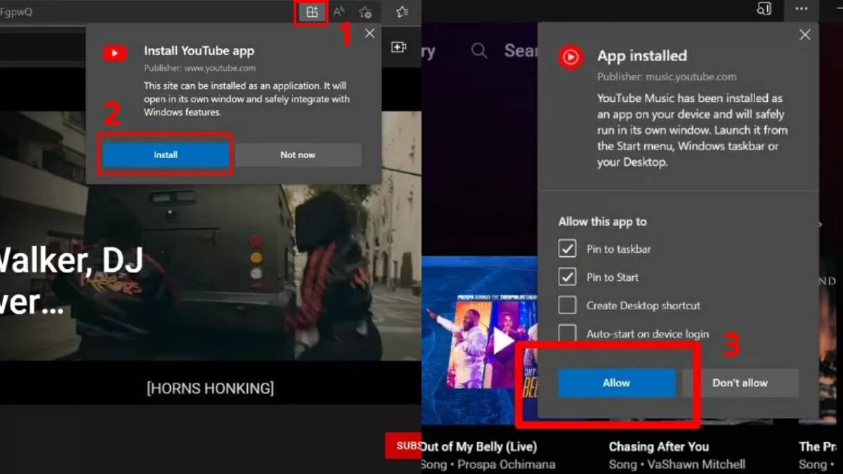 Hướng dẫn cài đặt YouTube Music trên PC bằng trình duyệt Microsoft Edge. Hướng dẫn cài đặt YouTube Music trên PC bằng trình duyệt Microsoft Edge.