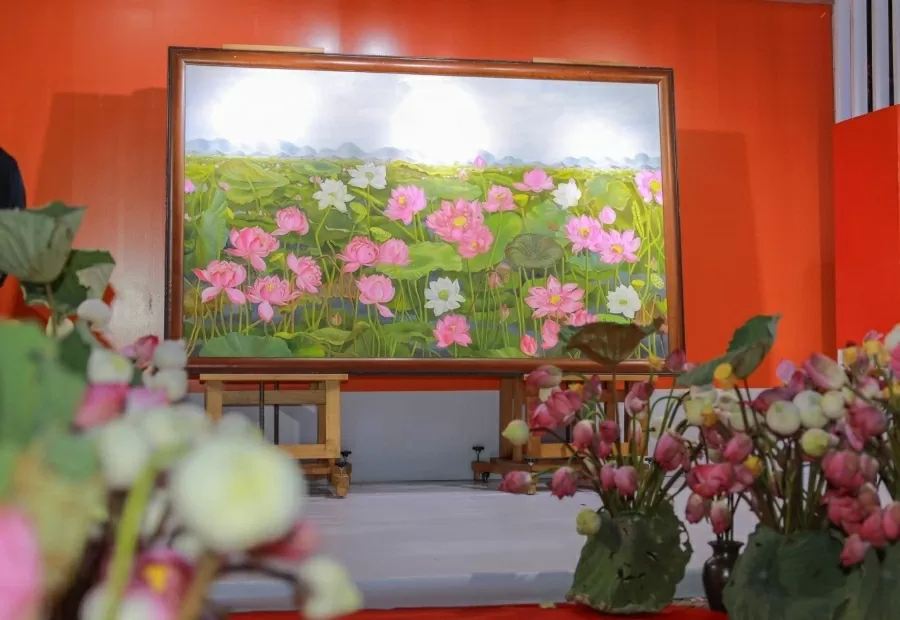Cơ hội để người yêu tranh Sen thưởng lãm phiên bản 'Liên hoa tịnh cảnh' nổi tiếng