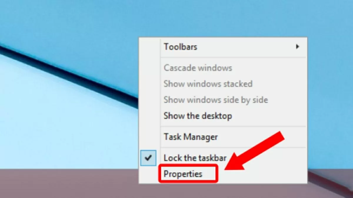 Di chuyển chuột xuống khu vực dưới cùng của màn hình.