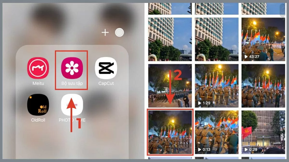 Chọn hình ảnh bạn muốn thêm định vị. Chọn hình ảnh bạn muốn thêm định vị.