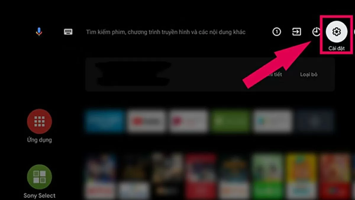 Chọn mục Cài đặt (Settings).