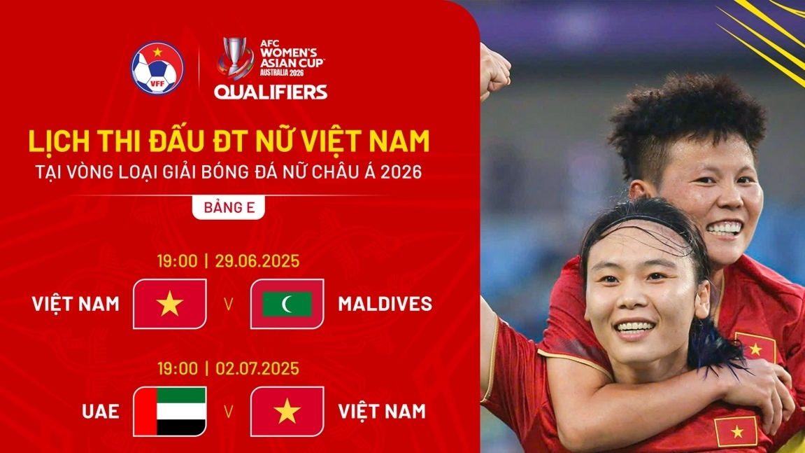 Lịch thi đấu của đội tuyển nữ Việt Nam tại vòng loại giải bóng đá nữ châu Á 2026