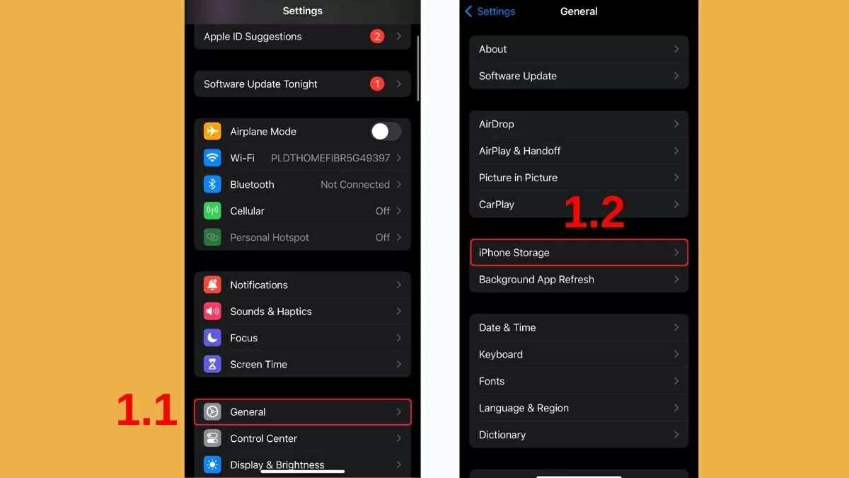 Mở ứng dụng Cài đặt (Settings) trên iPhone.