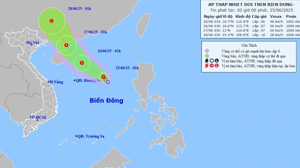 du bao duong di cua ap thap nhiet doi tren bien dong tien gan ve phia quan dao hoang sa mua dong manh cuong do gio cap 6